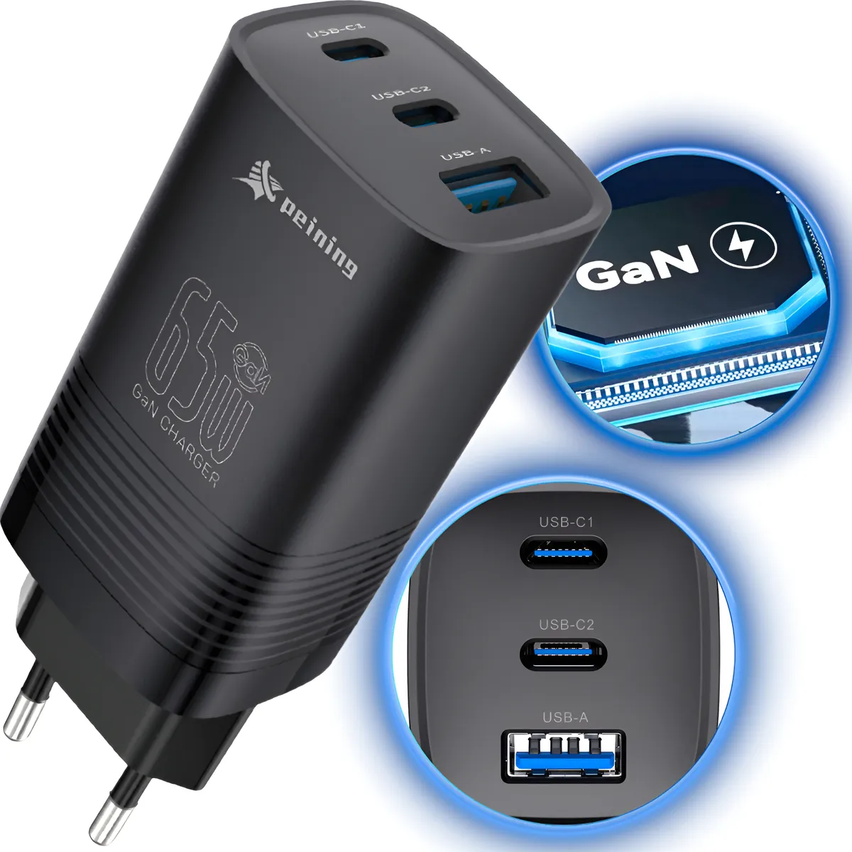 Carregador Rápido 65W GaN