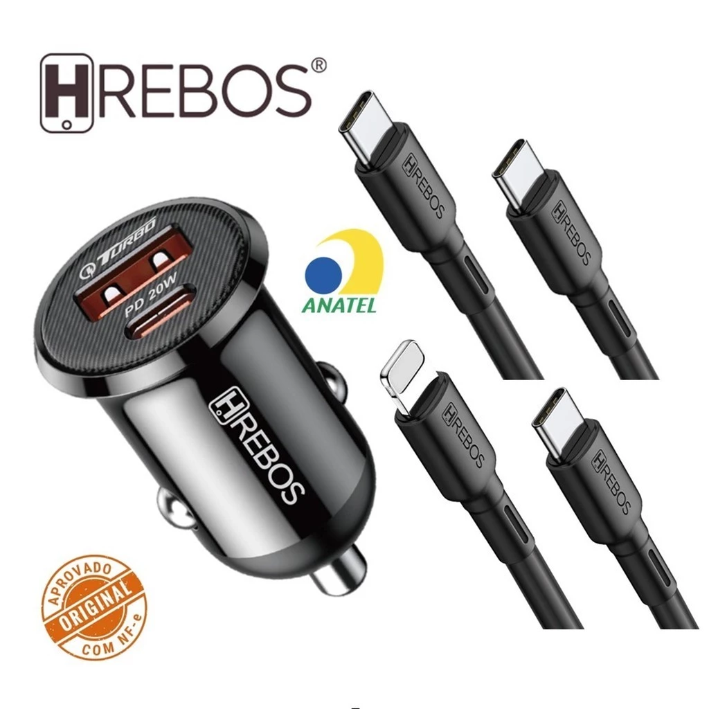 Carregador Veicular Duplo USB-C