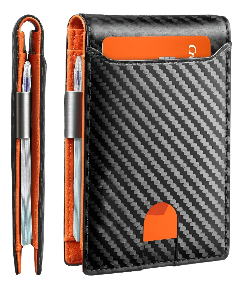 Carteira Slim de Couro Sintético