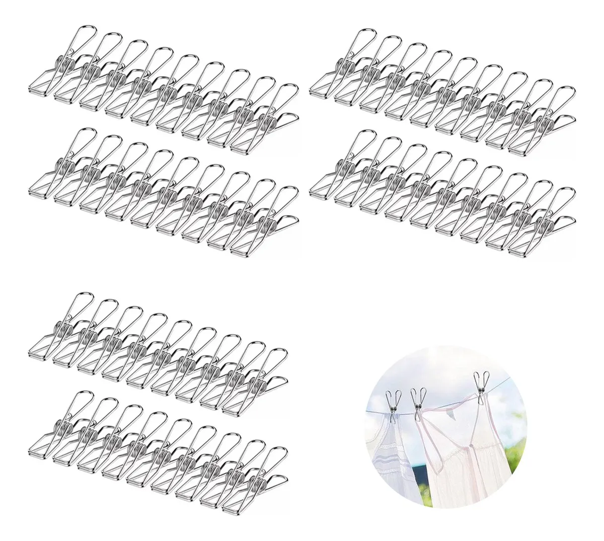 Pregador de Roupa de Aço Inoxidável