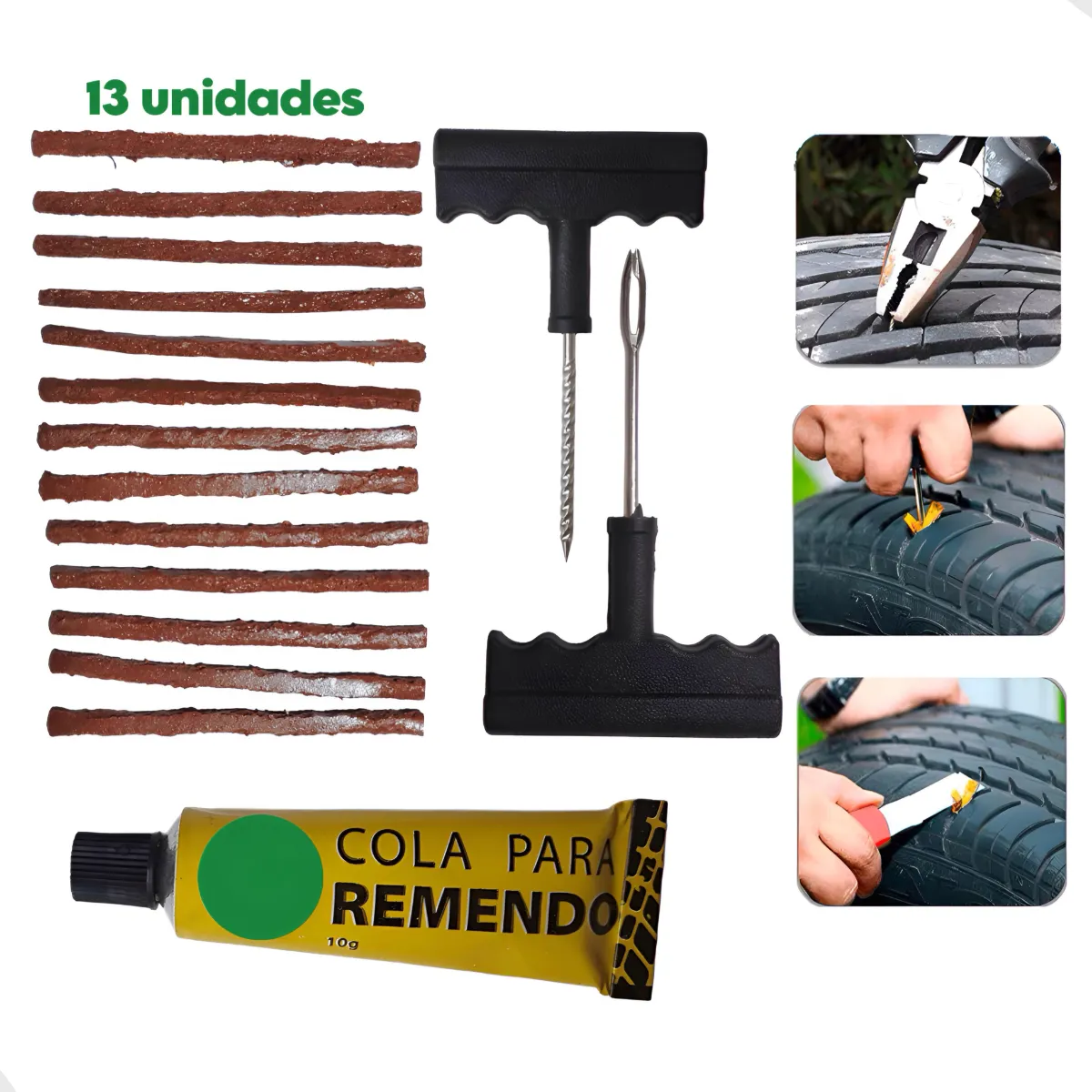 Kit Reparo de Pneu Furo Zero